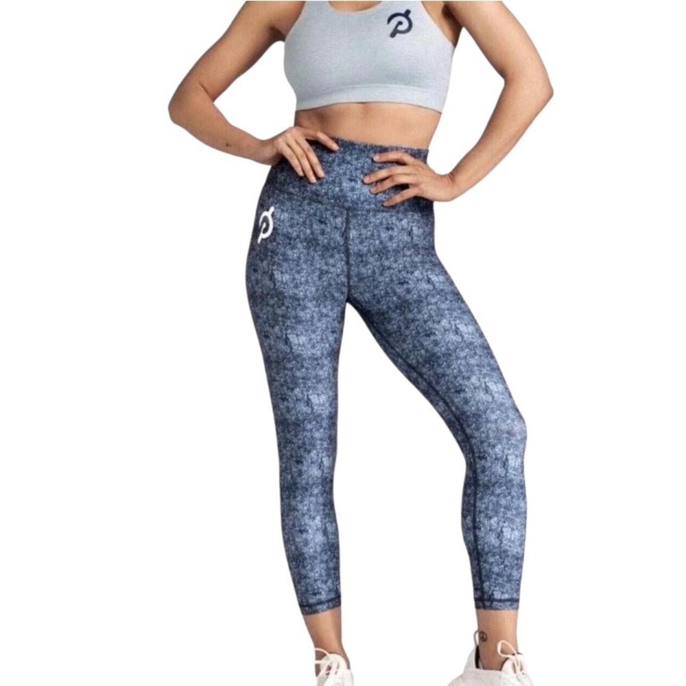 Peloton Cadence Capri Leggings Women’s Medium Blue Grey High Rise